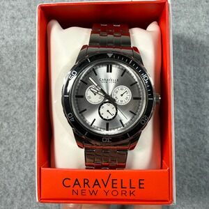 Caravelle New York Men's Chronograph Watch 43A132 – Stainless Steel – New in Box